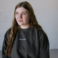 Protect Your Peace (Charcoal) Pigment-Dyed Crewneck Sweatshirt | Encouragement Apparel | Positive Vibes