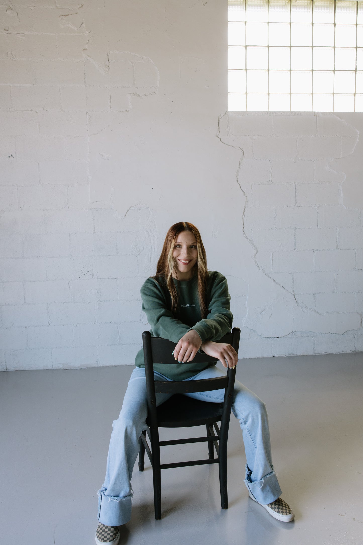 Choose Kindness (Forest)  Pigment -Dyed Crewneck Sweatshirt  | Encouragement Apparel | Positive Vibes