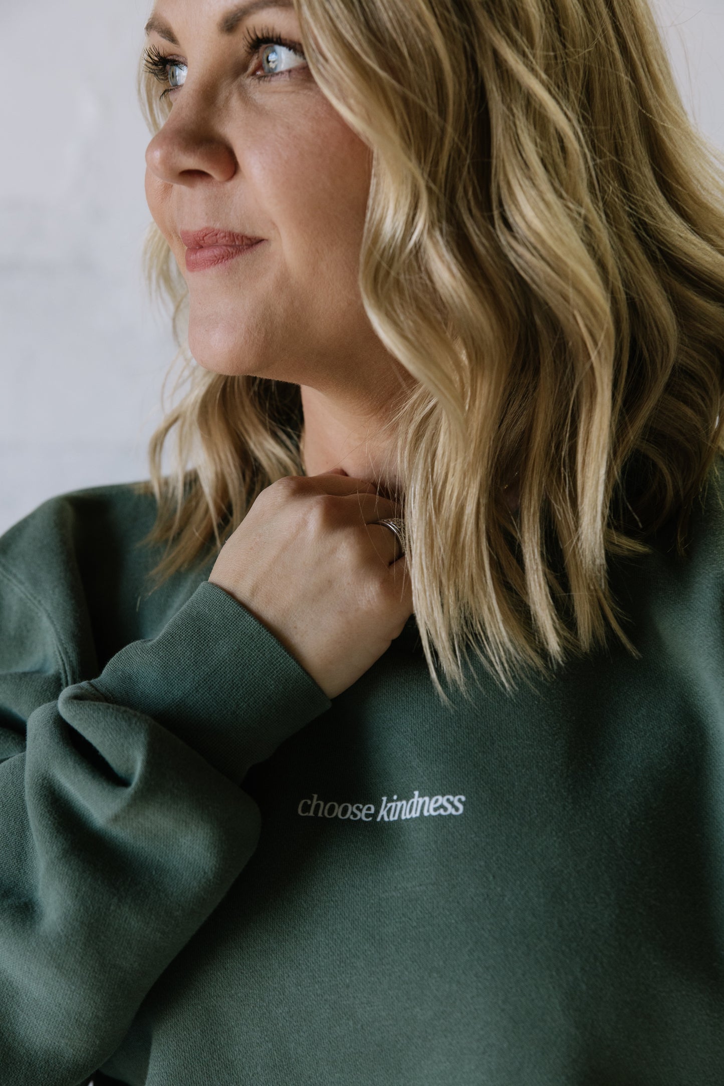 Choose Kindness (Forest)  Pigment -Dyed Crewneck Sweatshirt  | Encouragement Apparel | Positive Vibes