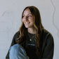 Protect Your Peace (Charcoal) Pigment-Dyed Crewneck Sweatshirt | Encouragement Apparel | Positive Vibes