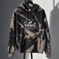 Black acid wash I'm a Haunt Mess hoodie with white screen print